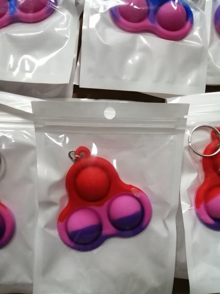 Triangle Bubbles Finger Fidget Toy ABS Silicone Material America Flag Color