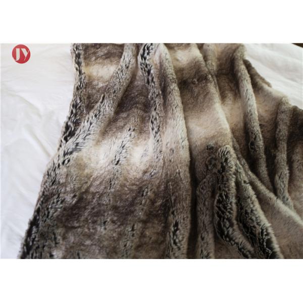 Soft classic Gray Faux Fur Blanket Chinchilla Stripes Throw Winter OEM/ODM Accepted