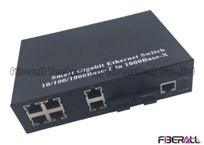 Ethernet Ring Use 1000M Smart Ethernet Fiber Switch With 6 RJ45 Ports And Two SFP