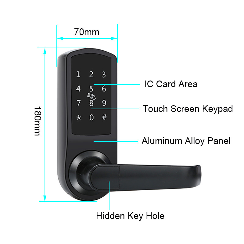 Замок ручки двери замков 180mm пароля FCC Keyless умный