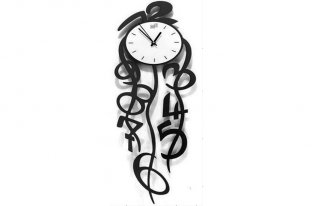 78 * 24 * 3cm Metal and crylic Wrought Iron Wall Clocks ACK028 