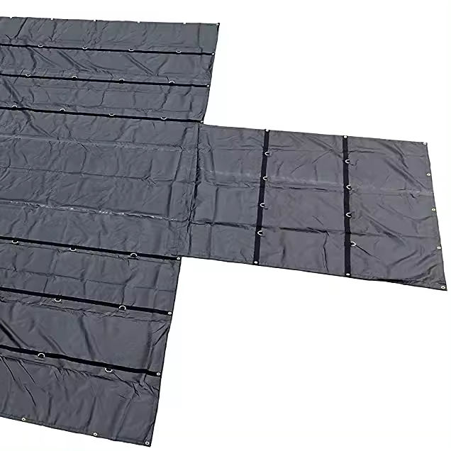 16oz 18oz PVC Knife Coated Fabric Blackout Vinyl Tarpaulin Flatbed Truck Lumber Tarp Cover Awning Industry Use Girls