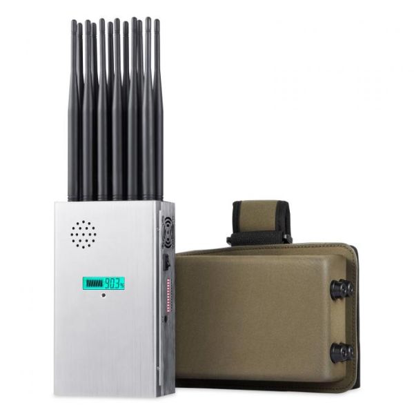 12 Antennas Multifunctional Mobile Phone Signal Jammer Blocking 2G 3G 4G 5G GPS L1 WIFI Lojack Signals