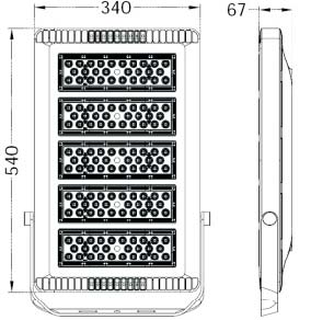 CE ROHS аттестовал приспособление светов потока 160Lm/w СИД IP66 240W на открытом воздухе на открытом воздухе освещая 5 лет гарантии