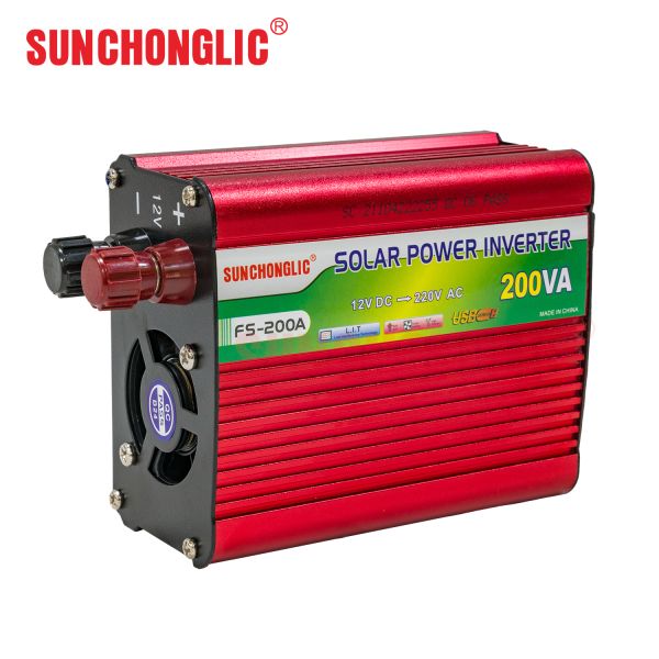 200VA Modified Sine Wave Inverter 12V to 220V DC to AC Converter for Home Appliances