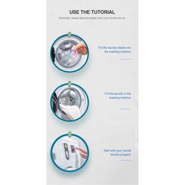 3in1 Laundry Capsules Exclusive Design Beads Fragrance Liquid Washing Laundry Detergent Capsules Pods