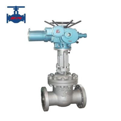 WCB Bolted Bonnet Gate Valve Outside Screw And Yoke With Electric Actuator