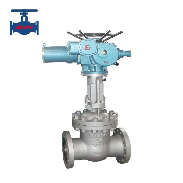 WCB Bolted Bonnet Gate Valve Exterior parafuso e jugo com atuador elétrico
