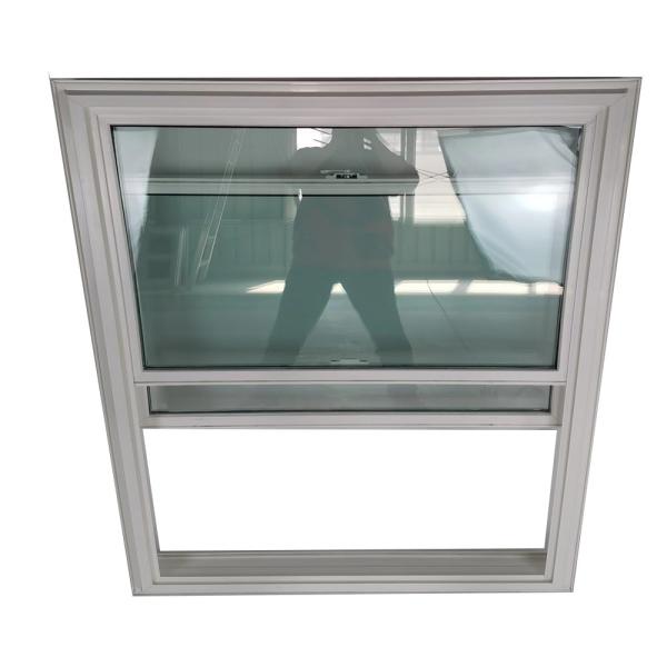 Horizontal Opening Pattern Double Glass Soundproof Windows for Schools in White UPVC