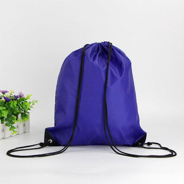 Anti Bacterial PP Reusable Drawstring Bag 125gsm Drawstring Eco Bag Purple