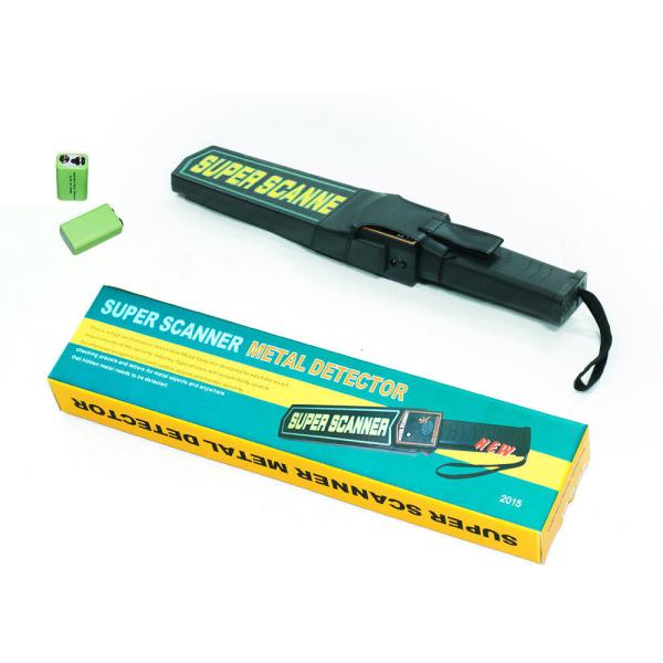 Self - Calibrating Metal Detector Scanner , 25 KHz Security Wand Metal Detectors