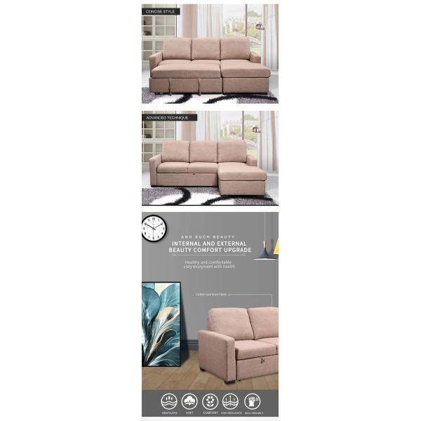 Modern villa living room single person sofa set household Beige lamb fabric cashew nut arc creative sofa with Foot-rest