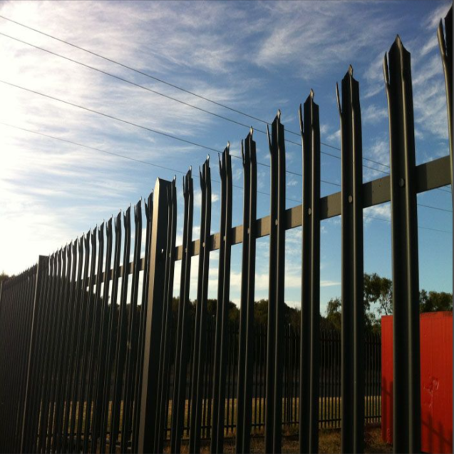 Industrial Perimeter Steel Palisade Fence For Utility Sites And Transport Boundaries