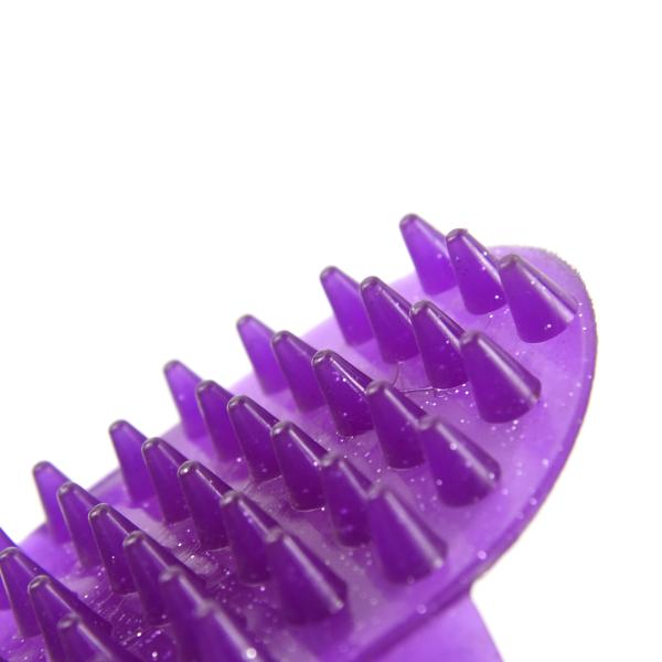 Durable Horse Grooming Curry Comb , Purple Horse Massage Soft Curry Comb