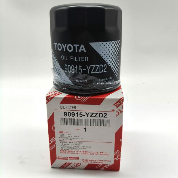 90915-YZZD2 Spin-On Oil Filter Fits Toyota Camry & Hilux Gasoline Vehicles, Cross Ref 15601-13051, Ø74×85mm Black Coated Metal Housing with Complete O-Ring Kit, OE Standard & Easy Installation