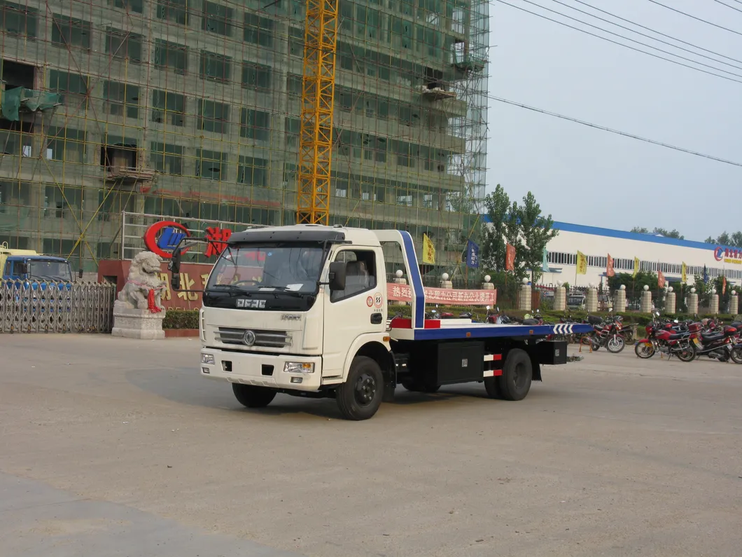 Dongfeng 6ton Flatbed Road Wrecker Truck 4tons Road Car Rescue Towing Vehicle