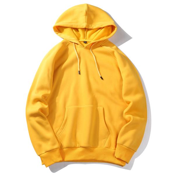 Men's Plus-size Hooded Sweatshirt Winter Streetman Loose White Fleece with Custom Print