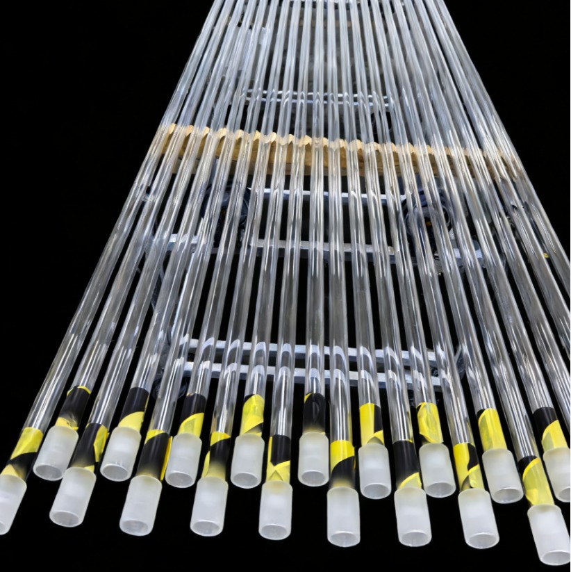 Ozone Free Clear Quartz Pipe Custom Processing Services Bending Cutting Welding