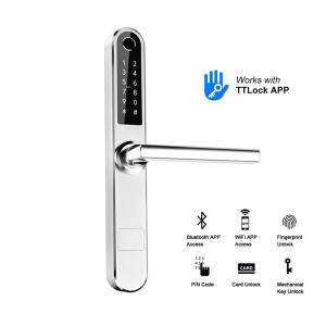 TtlockのAppのWifiの6V電池が付いているスマートなハンドル パスワード ドア ロック