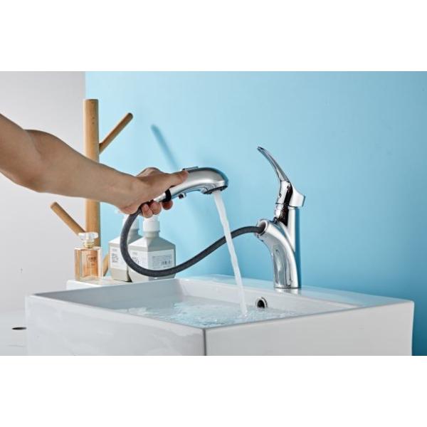 Electroplate Hot Cold  Rotatable Wash Basin Faucet For Bathroom