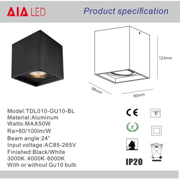 GU10 holder surface mounted aluminum spotlight&interior GU10 spot light for hotel