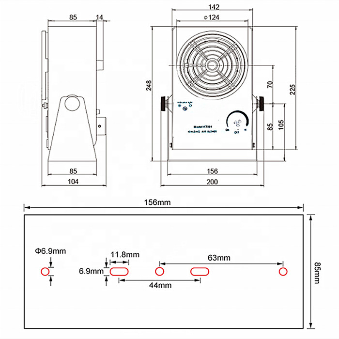 Электростатическое покрытие порошка Ionizer 110CFM воздуходувки воздуха горизонтальное модульное