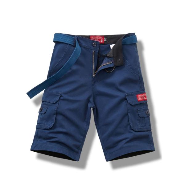 Men's Cargo Shorts Thick Cotton Material in Loose Fit with Multi-Pocket Convenience