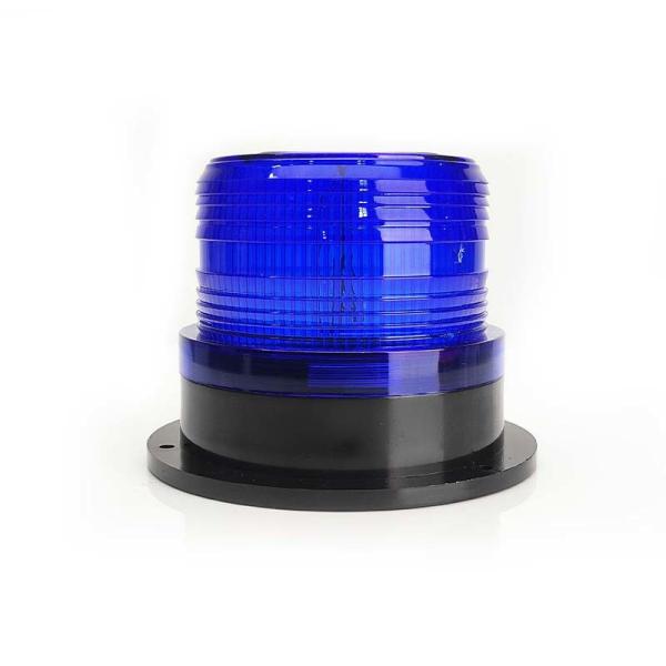 Solar DC 10-110V LED Rotary Flashing Strobe Blue Warning Light Flashing Beacon Light