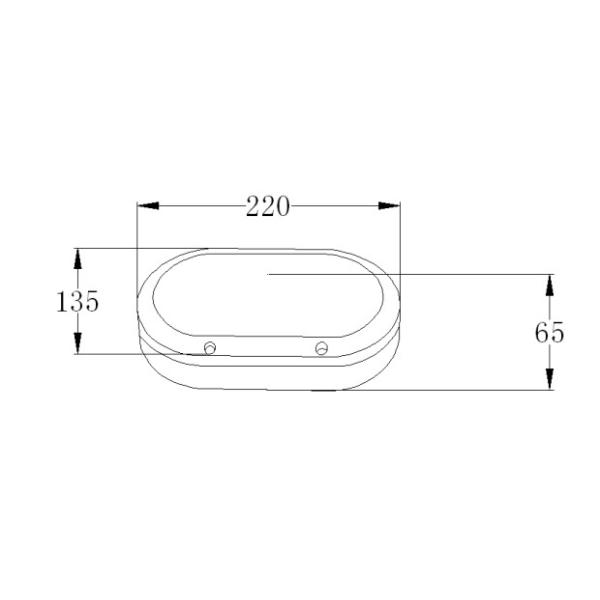 Wall Mounted Oval IP65 White Bulkhead Outdoor Light 10w 800 Lumen High Brightness