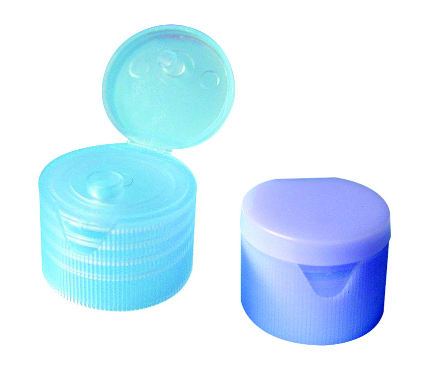 Transparent 20mm Cosmetic Bottle Caps , Plastic Hand Sanitizer Caps Flip Top