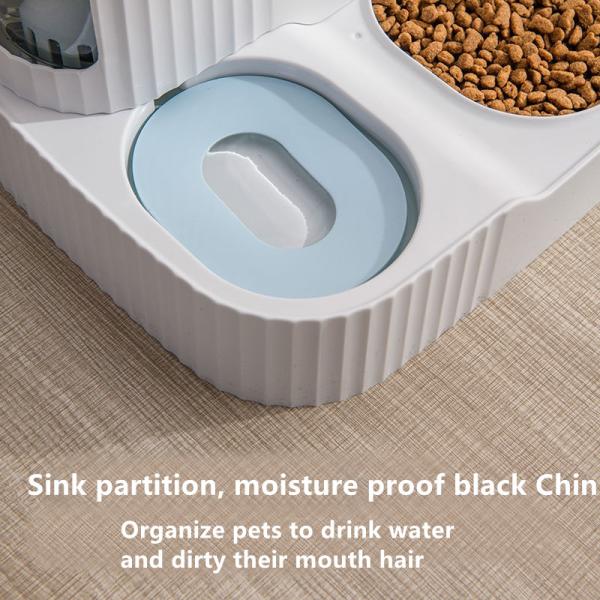 Automatic Water Feeding Cat Double Bowl Prevent Upsetting