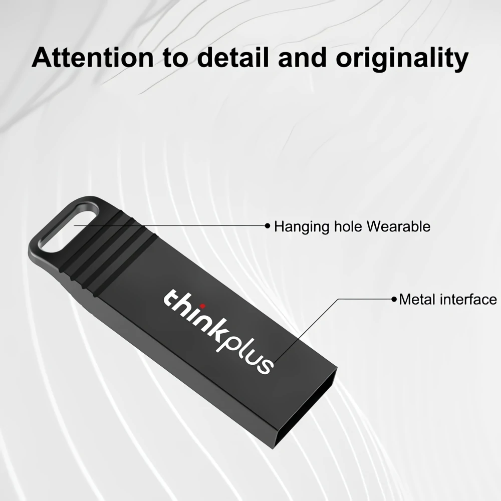 Zinc Alloy USB Thumb Drives OEM Lenovo Thinkplus MU221 U Disk Mini Pen Drive