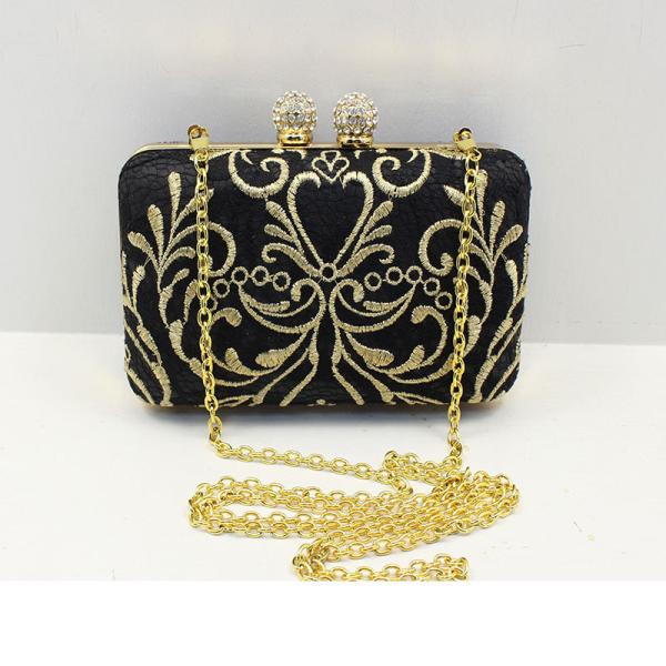 The new European and American fashion evening bags diamond buckle Ms. Clutch