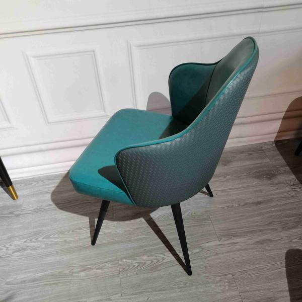 Домашний голубой нордический дизайн обедая стулья освещает роскошный кожаный стул Backrest