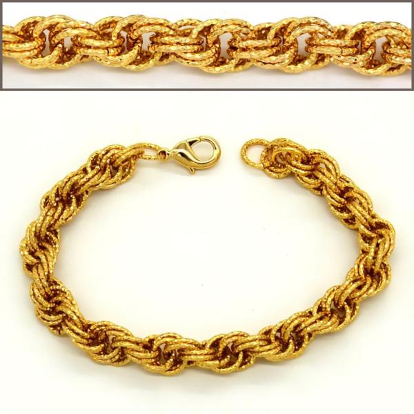 Fashion Men jewelry bracelet 18K Real Gold Plated Chunky Link Chain Bangle Trendy jewelry