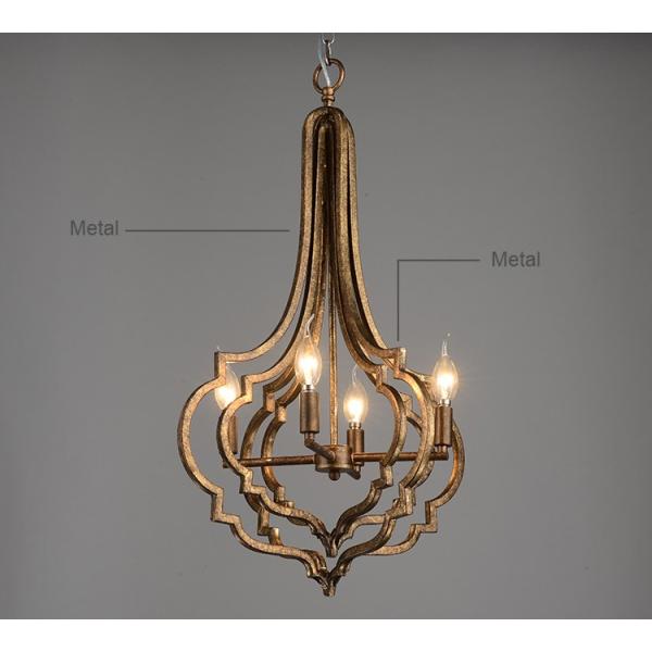 Antique bronze chandelier 4 lamp holders indoor home lighting (WH-CI-44)