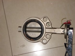 Simple Structure BS4504 PN10 / PN16 Flange Standard Stainless Steel Wafer Butterfly Valve