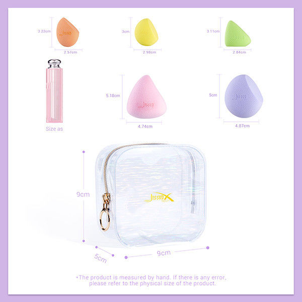 Latex Free Jessup 5pcs Beauty Blender Makeup Puff Sponge