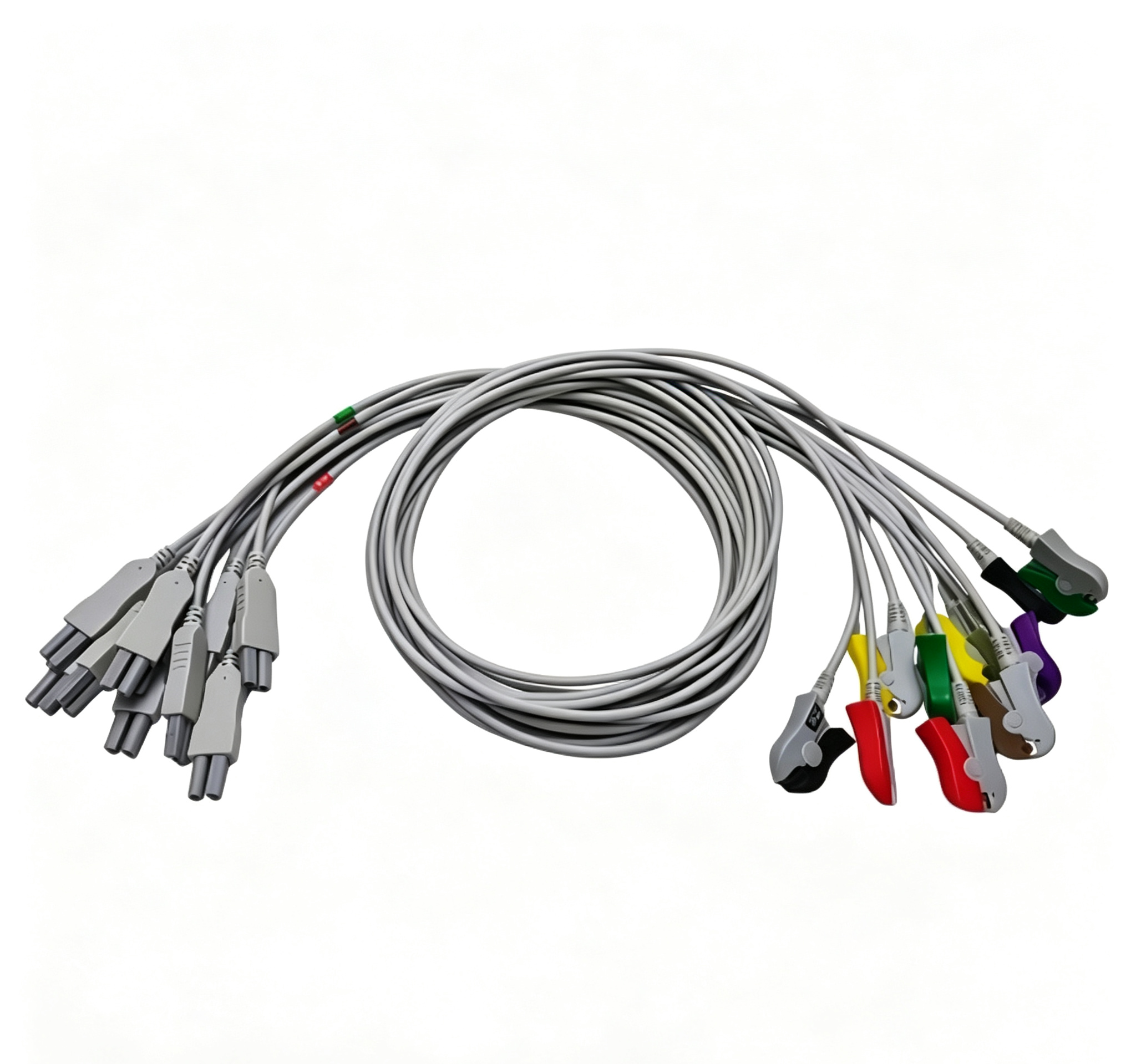 IEC ECG Cables And Leadwires Grabber Medical Cables 10 Lead Compatible Norav 1200