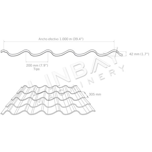 Mexican Galvateja Roofing Roll Forming Machine 440V