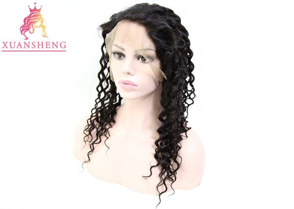 100% Virgin Hair Brazilian Unprocessed Hair Transparents Full Lace Deep Wave Wigs