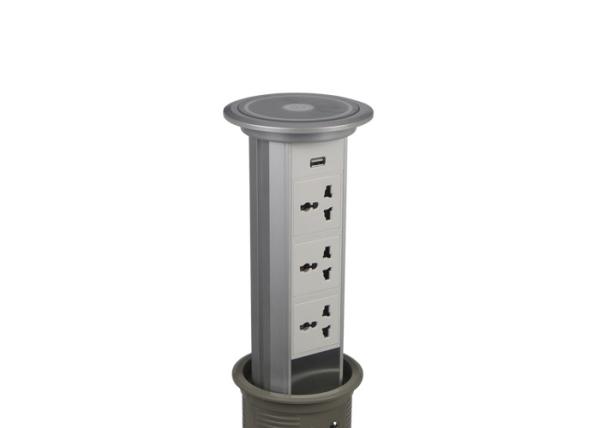 Vertical Motorised Kitchen Pop Up Sockets , Pull Out Sockets Kitchen With USB Connector