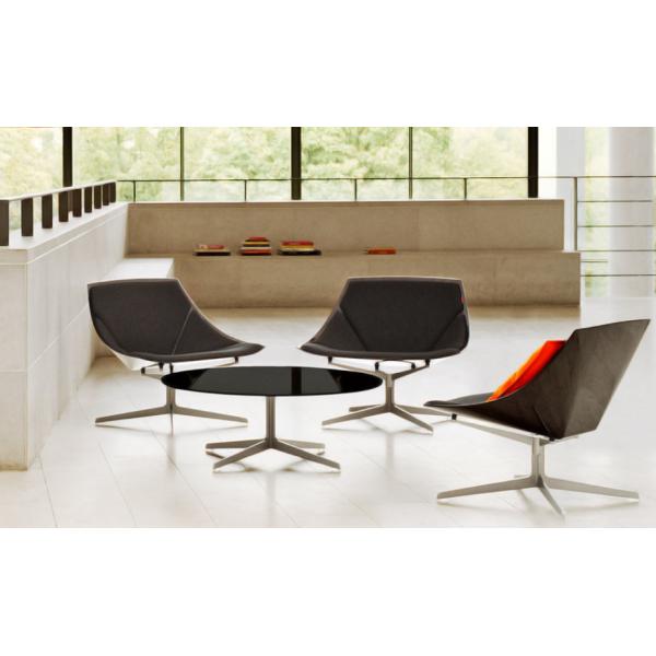 Modern design office chair leather sofa black leisure chairs set for office and hotel