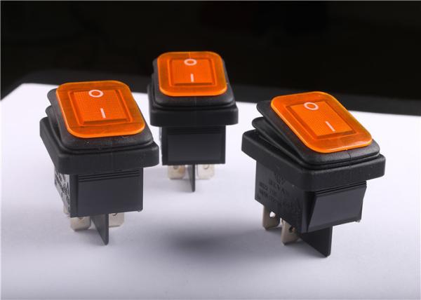 Honyone IP65 Waterproof Rocker Switch 4 Pin 12A 250VAC For Automotive