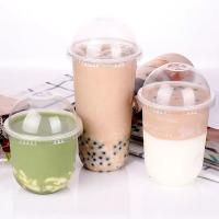 tasses en plastique de thé jetable de bulle de 12oz 16oz 20oz avec la clarté élevée de couvercles de dôme