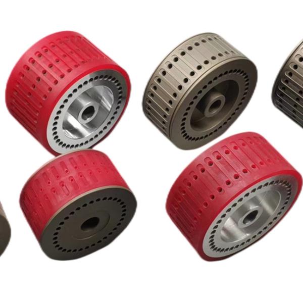 Rubber/Steel Material Red Color Wear-Resisting Suction Wheel for Folding Machine Parts and Offset Printing Accessories
