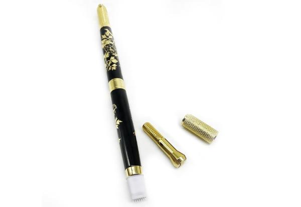 Stainless Steel Handle Disposable Microblading Tattoo Pen With Blade 135mm Length