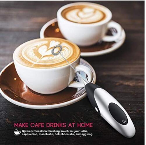Espinador de leite elétrico portátil de aço inoxidável 304 Cabeça de Whisk Cafeteira Cappuccino