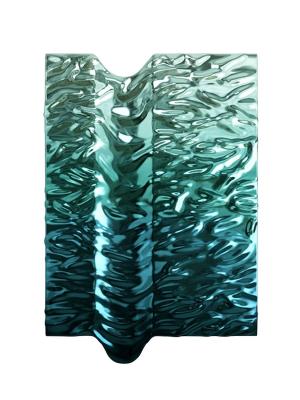 Premium 304 316 SS Plating Water Ripple Wall Art Decor For Modern Star Hotel Lobby