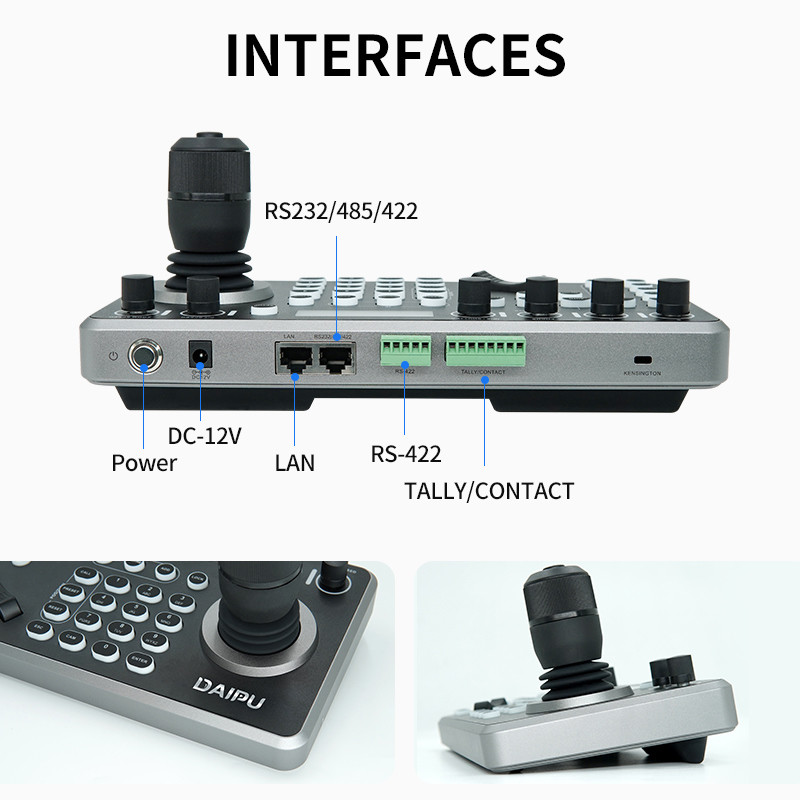 DAIPU CCU-105 IP NDI PTZ Controller for Church Conference Video Live Stream Camera